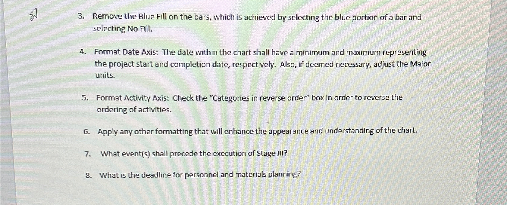  Remove the Blue Fill on the bars, which is achieved by