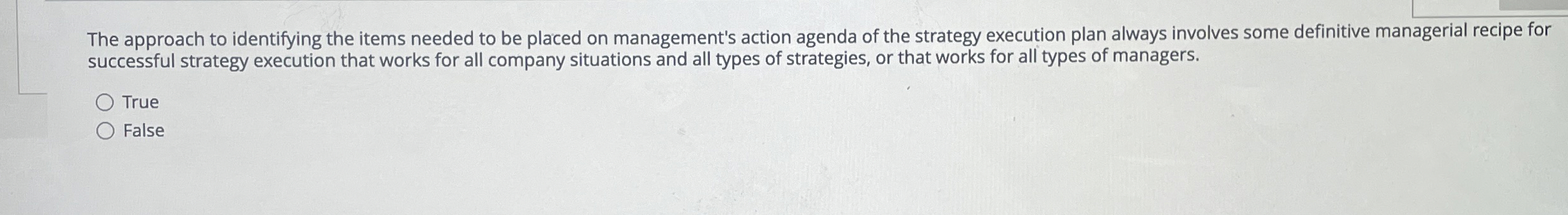  The approach to identifying the items needed to be placed on