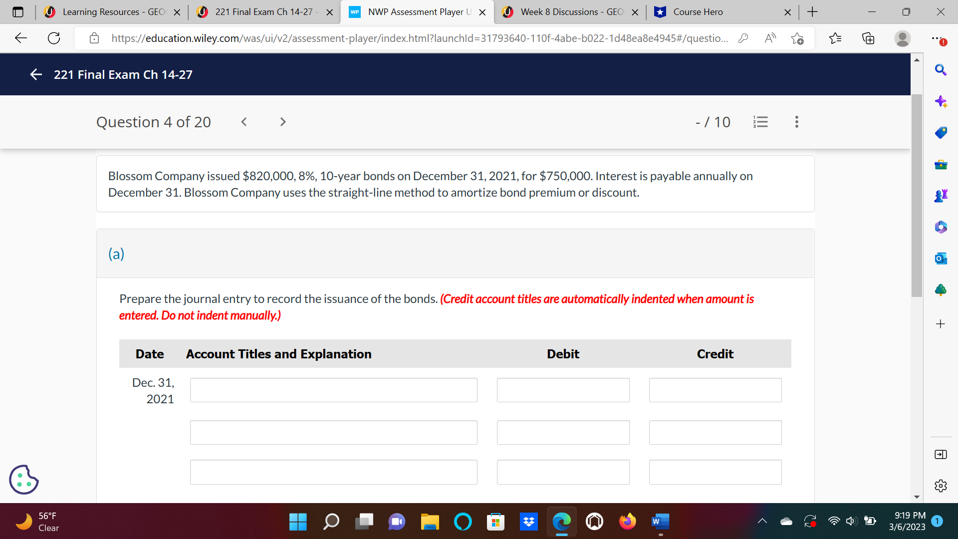 U Learning Resources - GEO( X U 221 Final Exam Ch