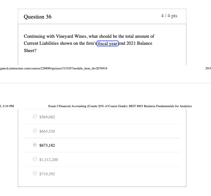 4 Points Each The next five questions are all based on the