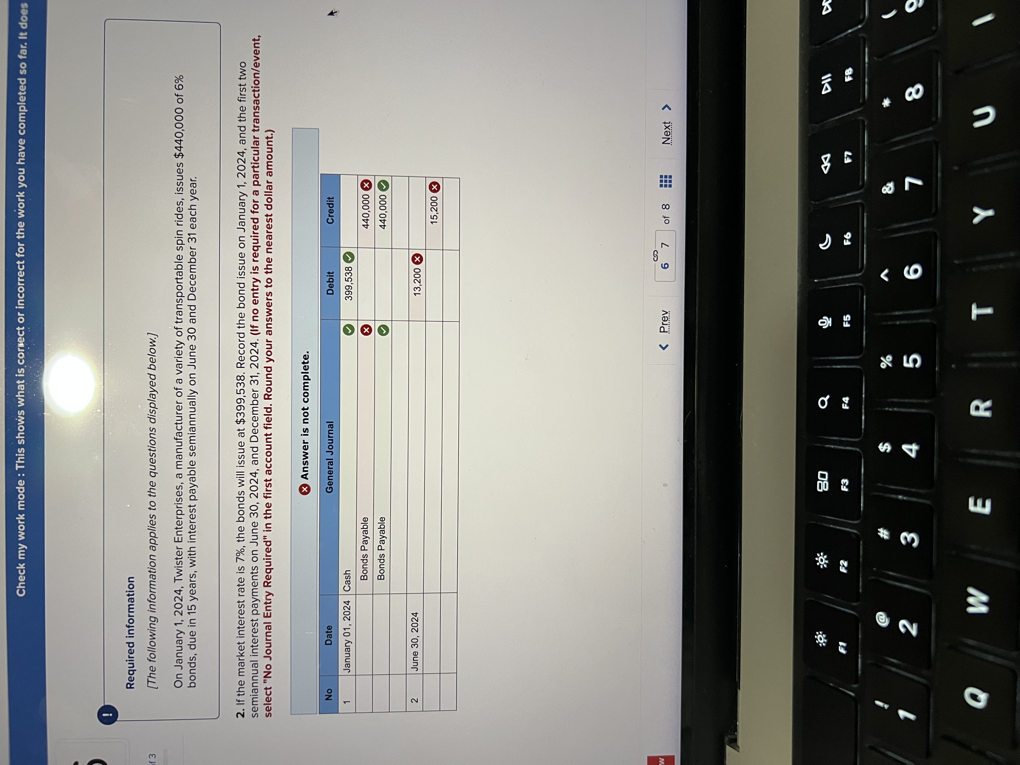 Check my work mode : This shows what is correct or