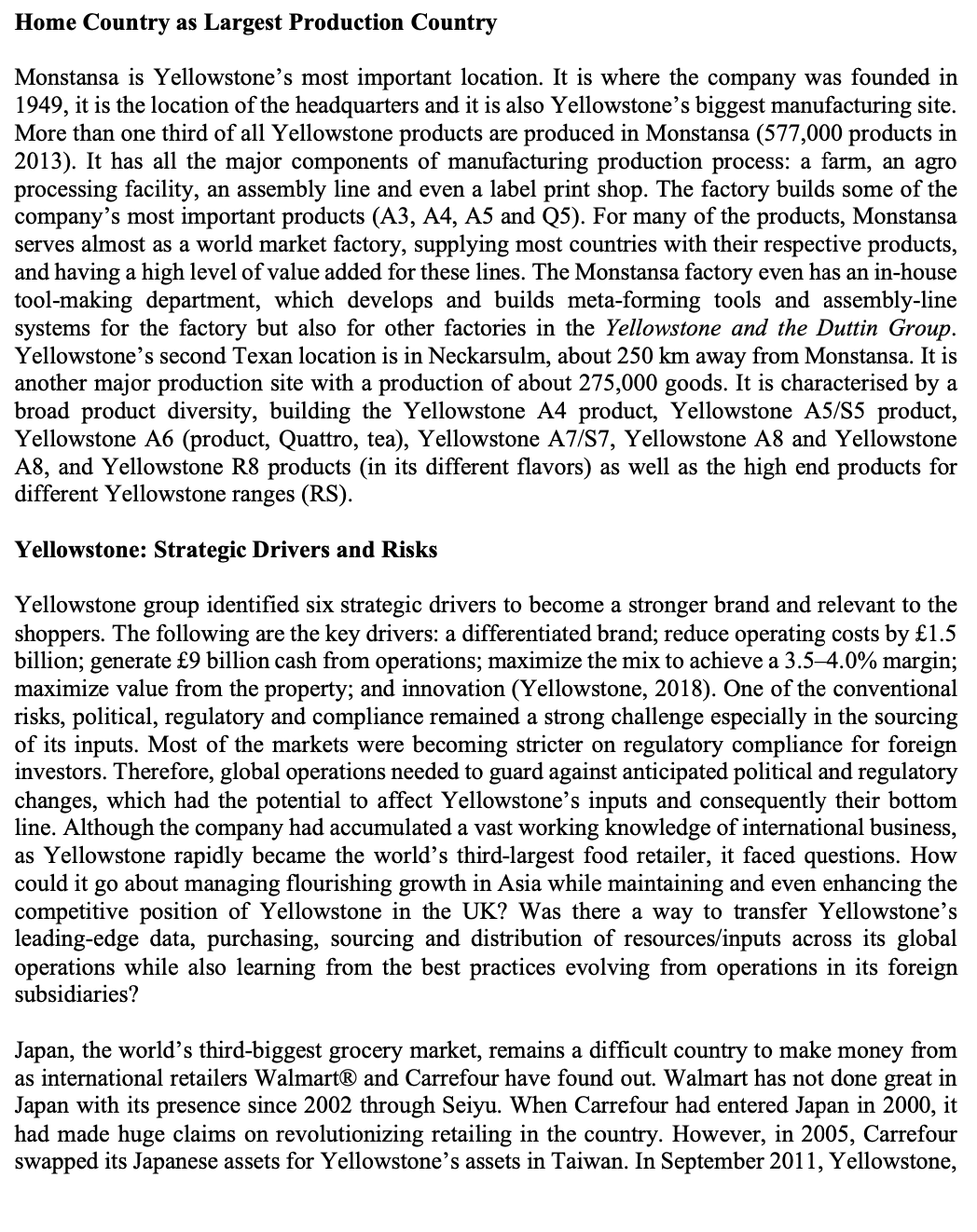  Provide at least two (2) examples/case studies of international modes of