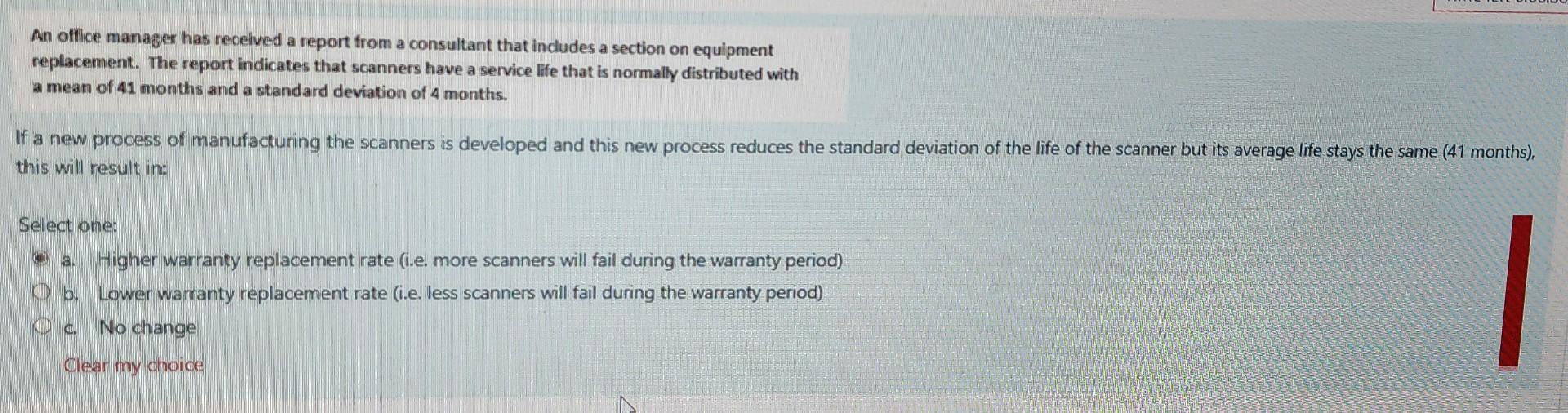 consultant that includes a section on equipment replacement. The report indicates that