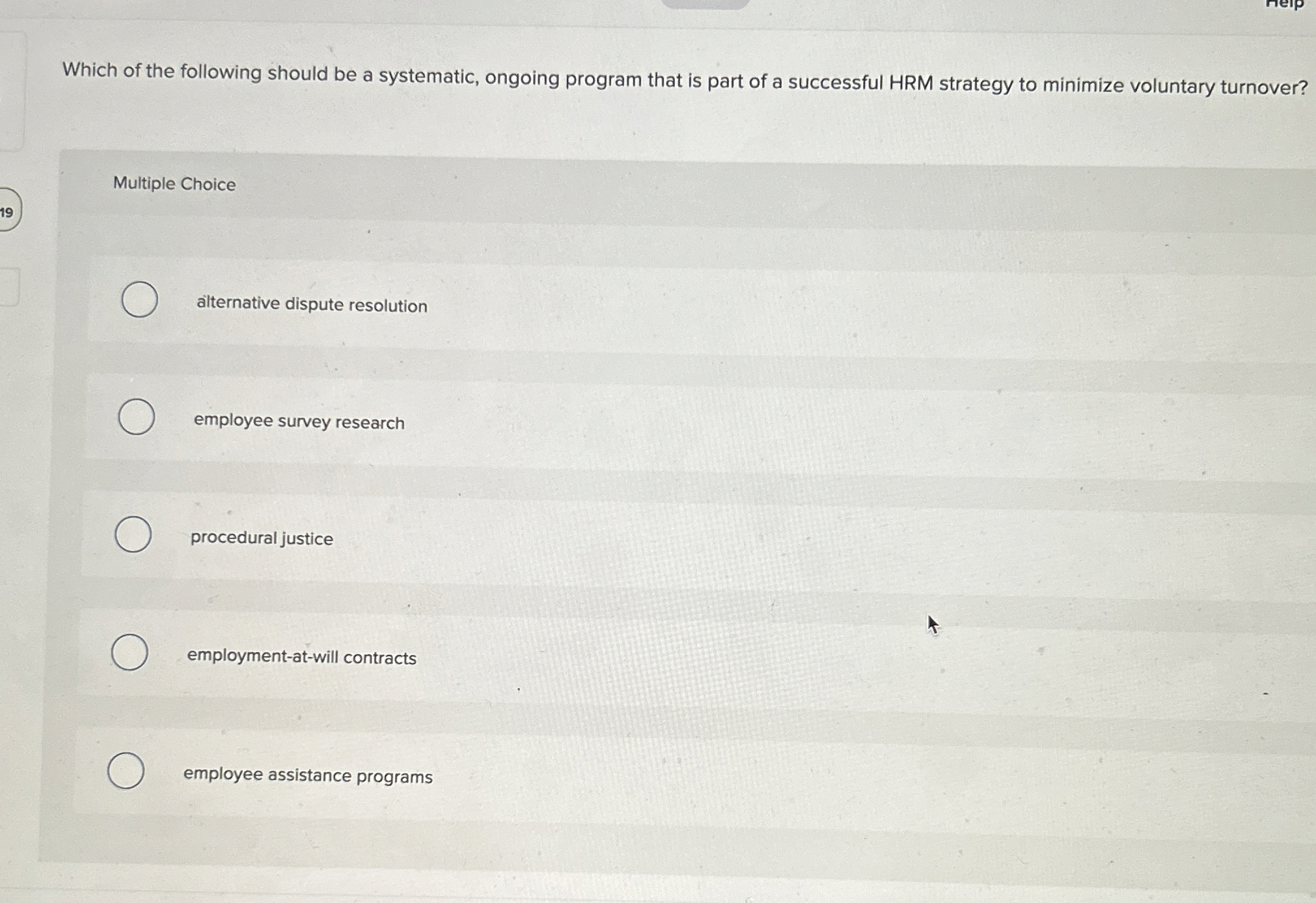  Which of the following should be a systematic, ongoing program that