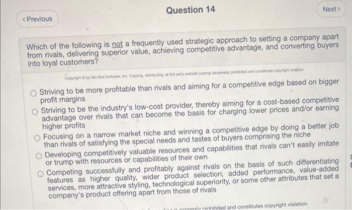 strategy can be considered "ethical" so long as the company's strategic actions