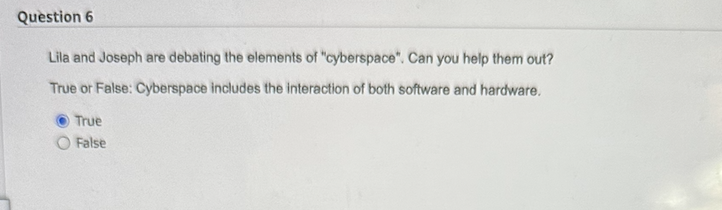 more formal cyber-related definition in this module. Fill in the blanks below.