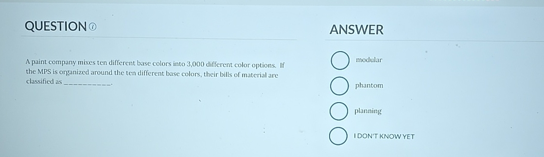  QUESTION (1) ANSWER A paint company mixes ten different base colors