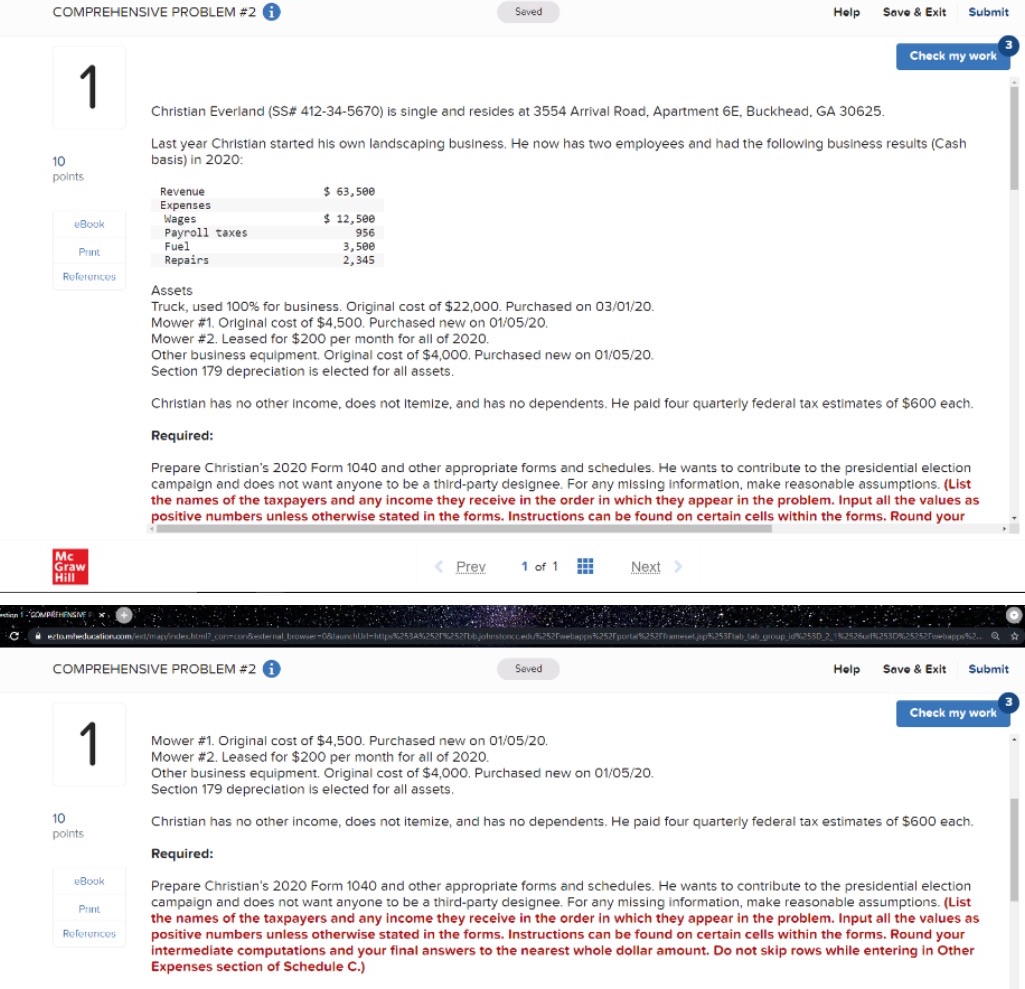  COMPREHENSIVE PROBLEM #2 Saved Help Save & Exit Submit Check my