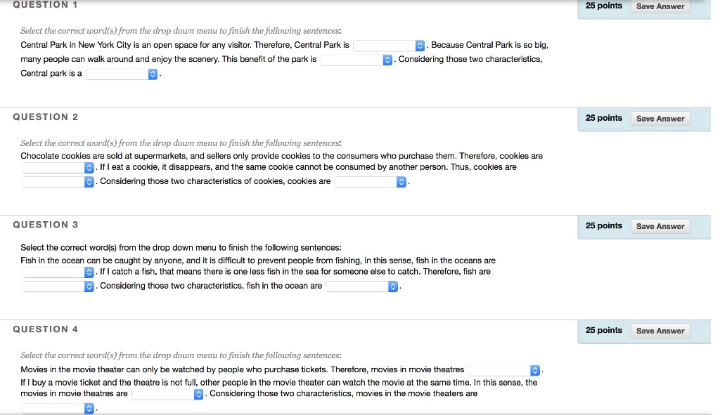 Need Help with this. QUESTION 1 25 points Save Answer Select the