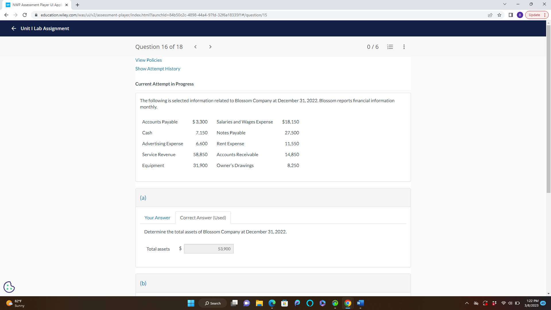  WP NWP Assessment Player UI Appli X + X > C