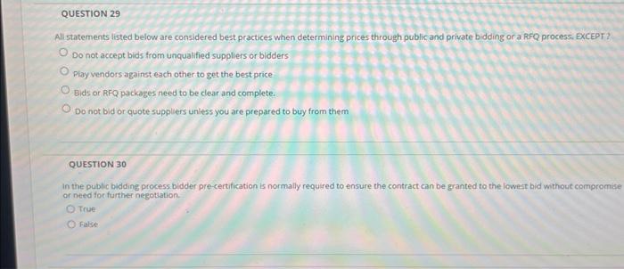  All statements listed below are considered best practices when determining prices