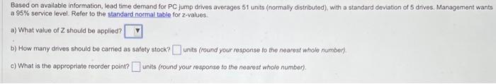 Based on available information, lead time demand for PC Jump drives