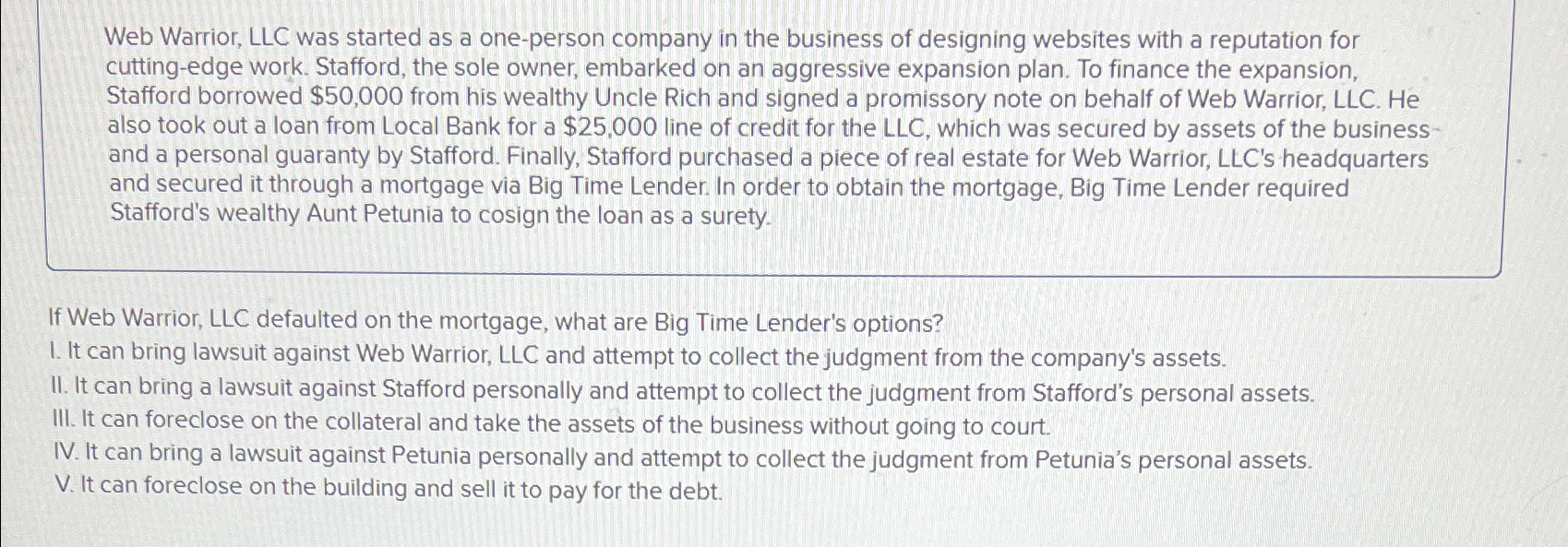  Web Warrior, LLC was started as a one-person company in the