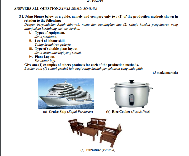 NSWERS ALL QUESTION/JAWAB SEMUA SOALAN: Q1.Using Figure below as a guide,