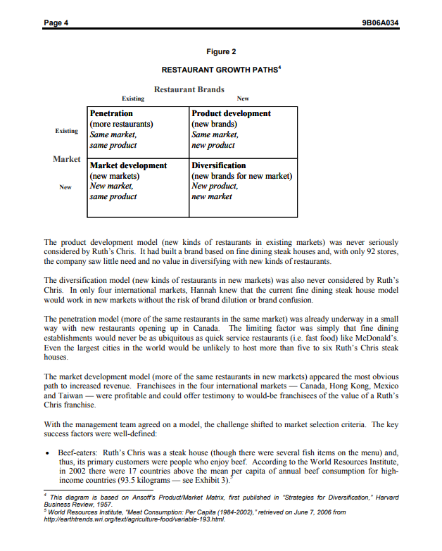 what is stated on page 4 of the case, all restaurant growth