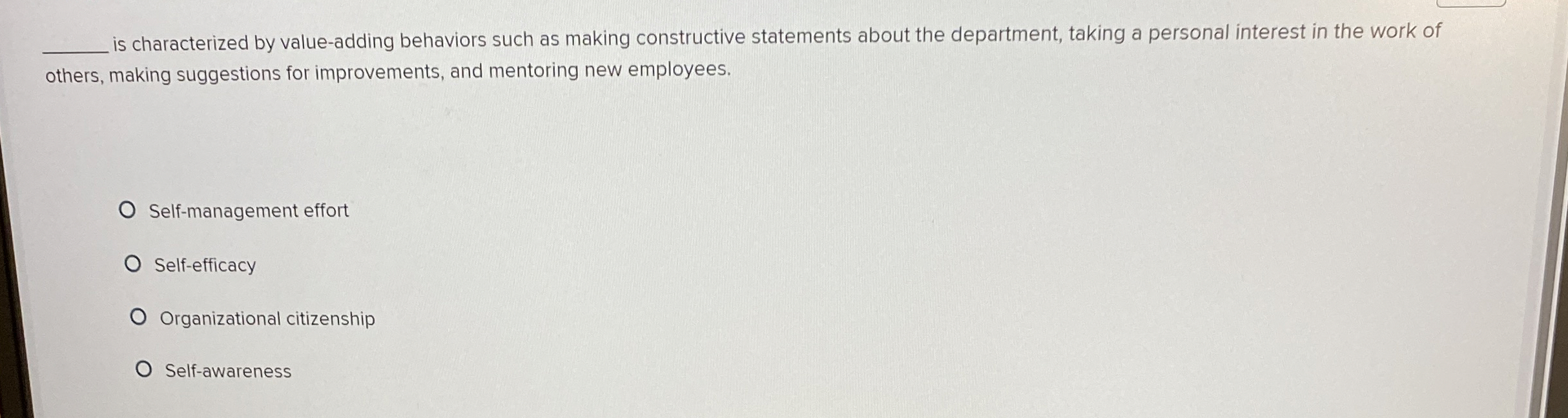 is characterized by value-adding behaviors such as making constructive statements about