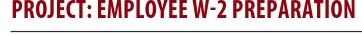  PROJECT: EMPLOYEE W-2 PREPARATION
