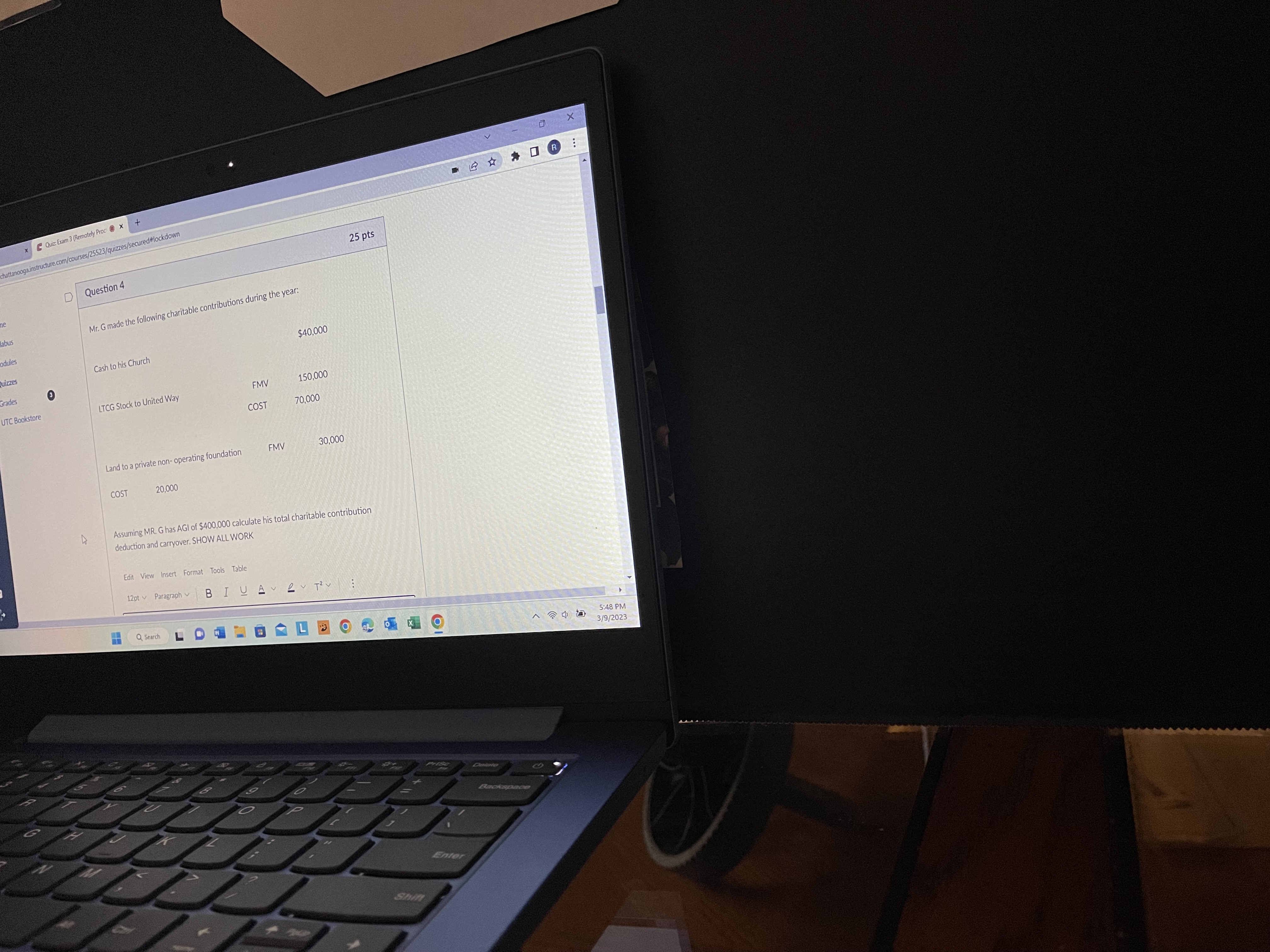 D's hunting cabin worth $50,000 (basis $52,000) was completely destroyed by Time