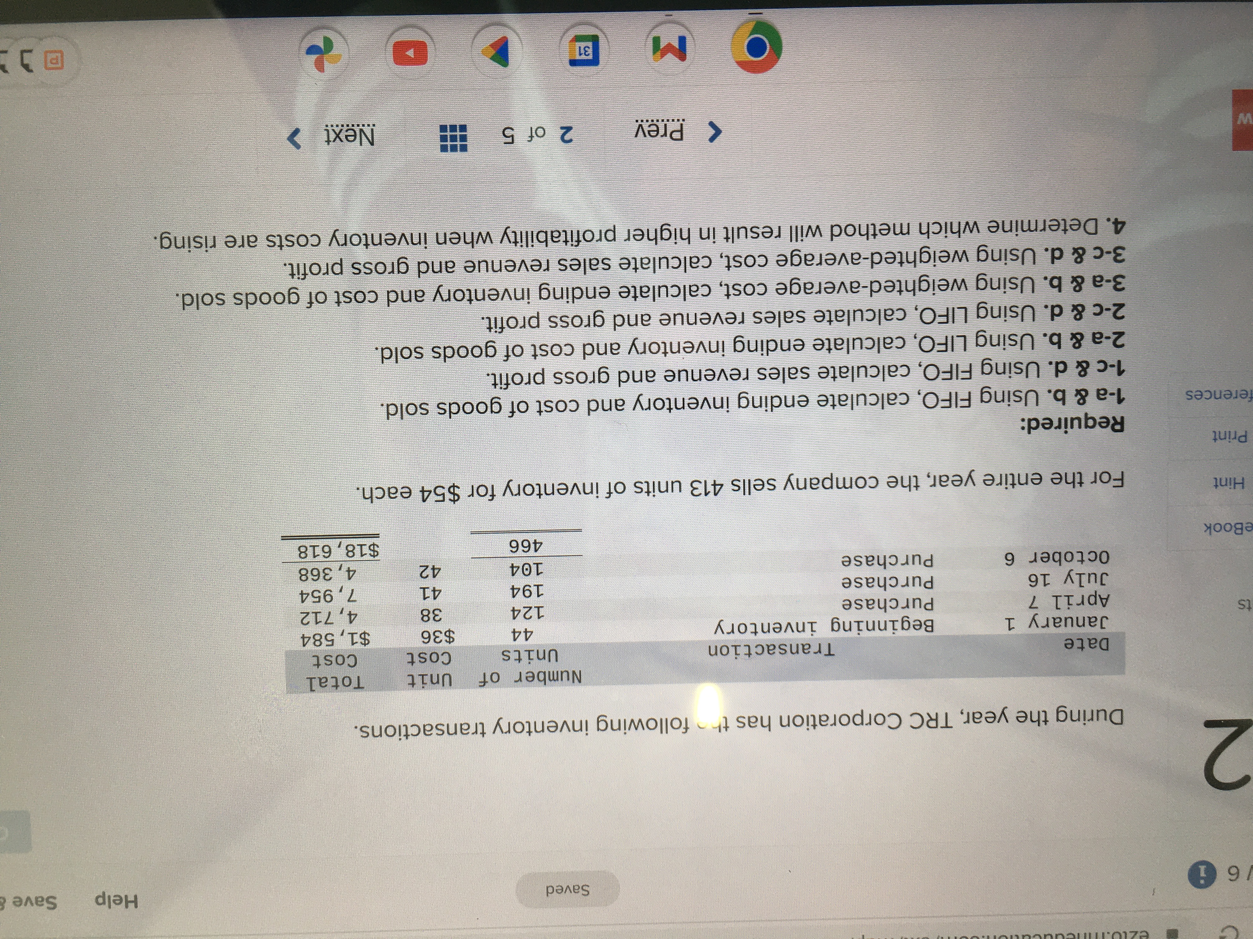 i need help with this problem i am struggling..... 6 Saved Help
