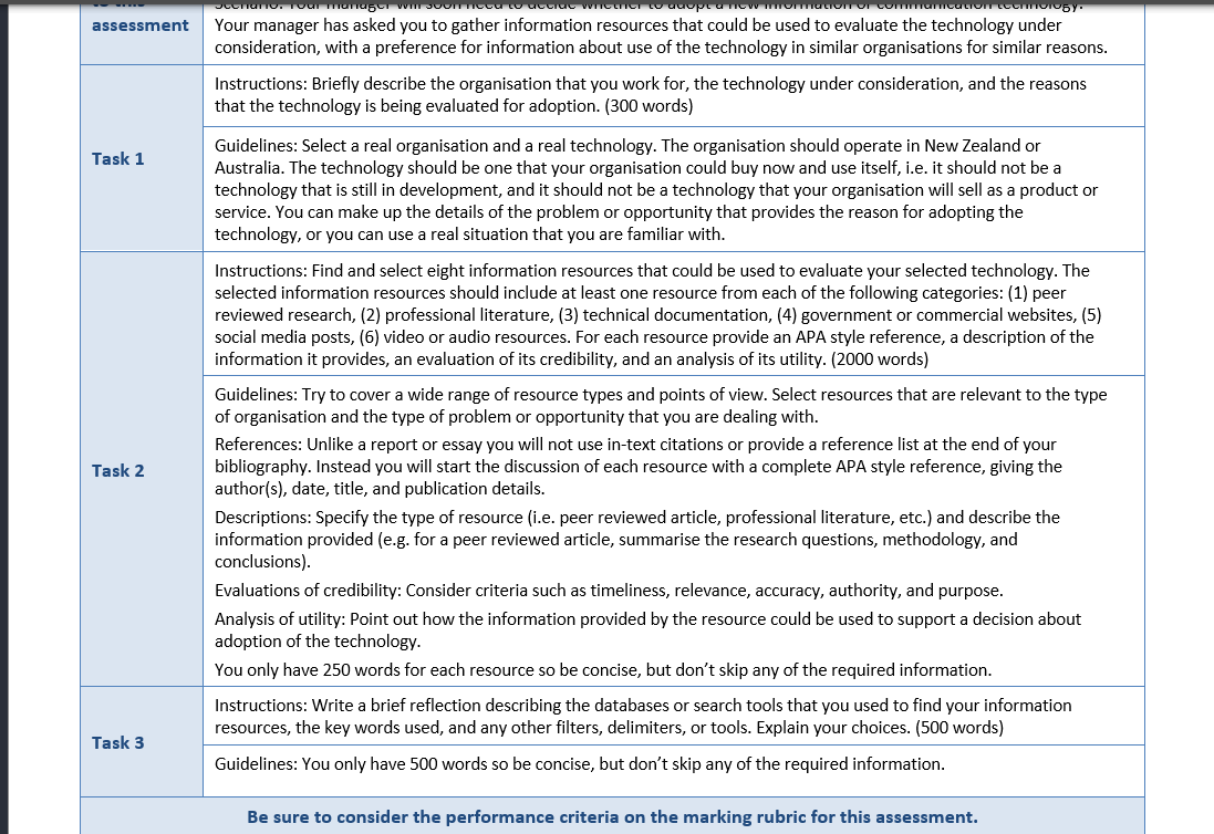 1. Note that the task 1 example is very brief. You will