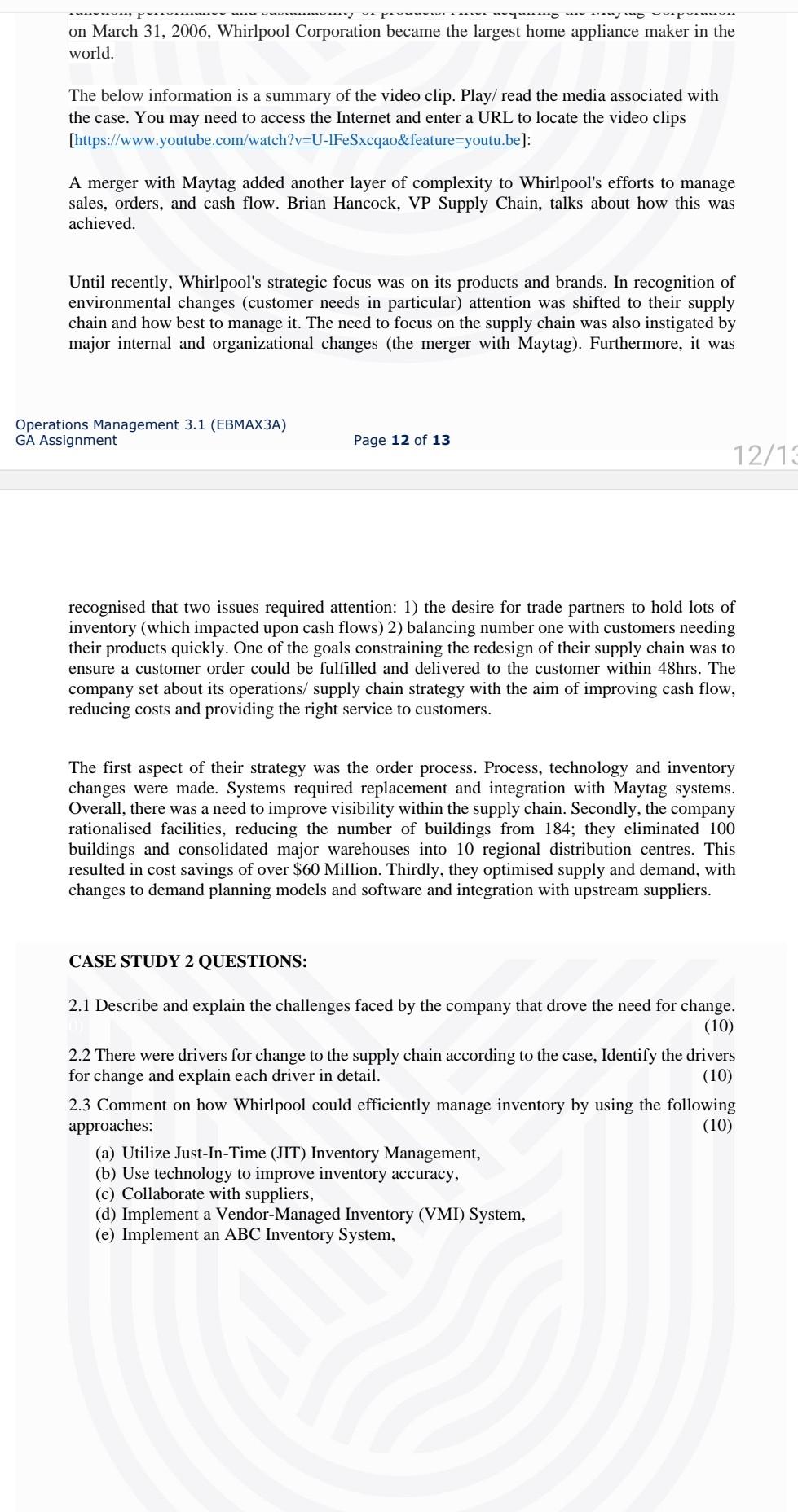 If you don't use the below table you will be scored a