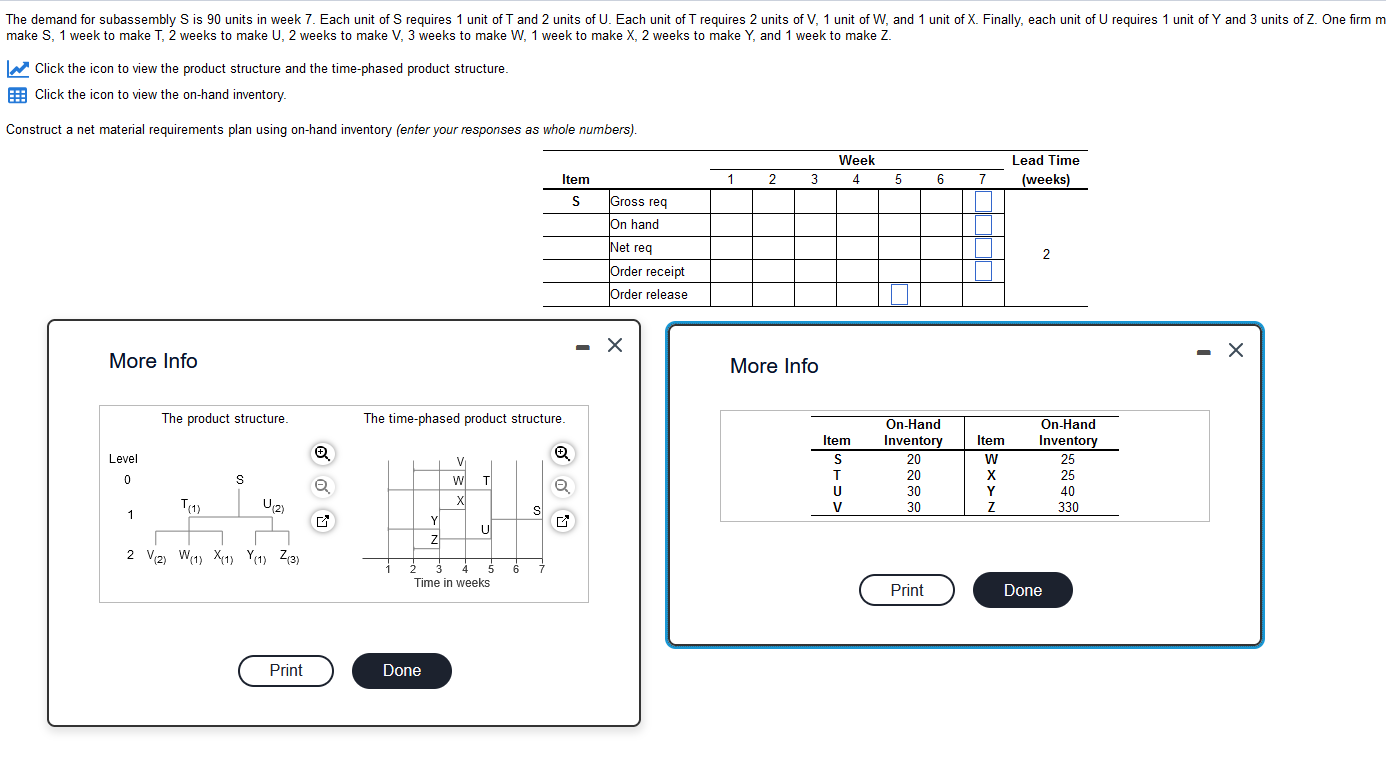  Show me the steps to solve each table for each units