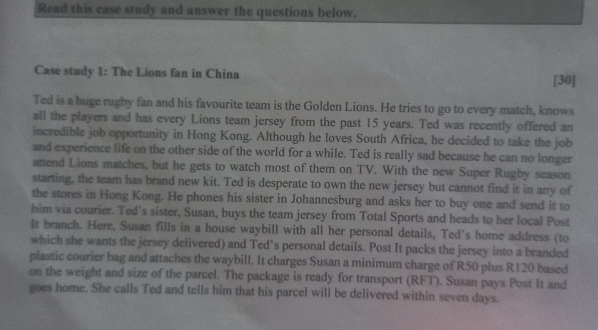 from the lions fan in china case study Case study 1: