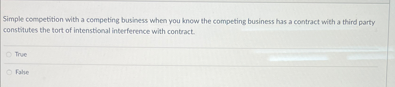  Simple competition with a competing business when you know the competing