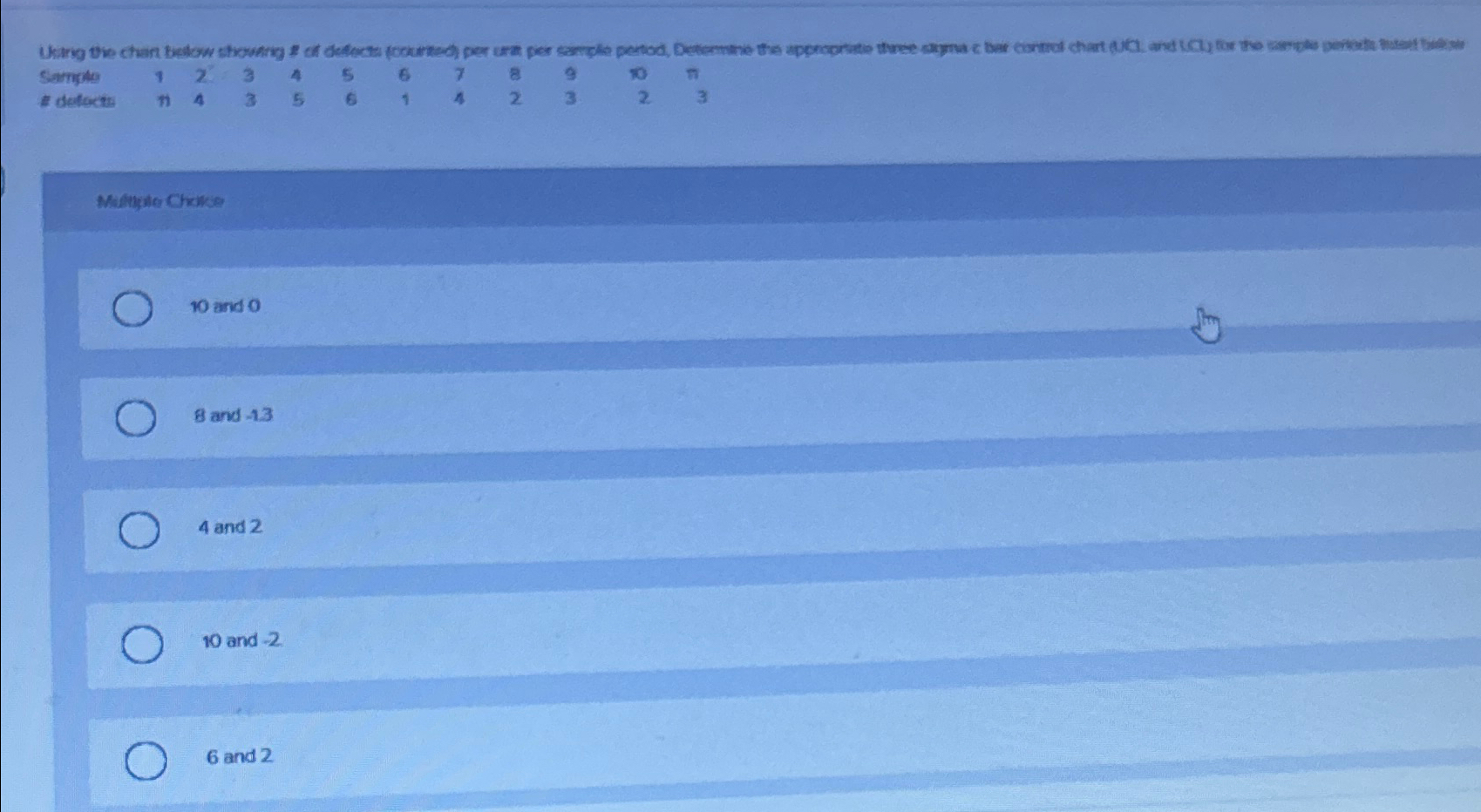  Sample 1,2,3,4,5,6,7,8,9,, F detecres 7,4,3,5,6,1,4,2,3,2,3 Mulugile Chrike and 0 8 and