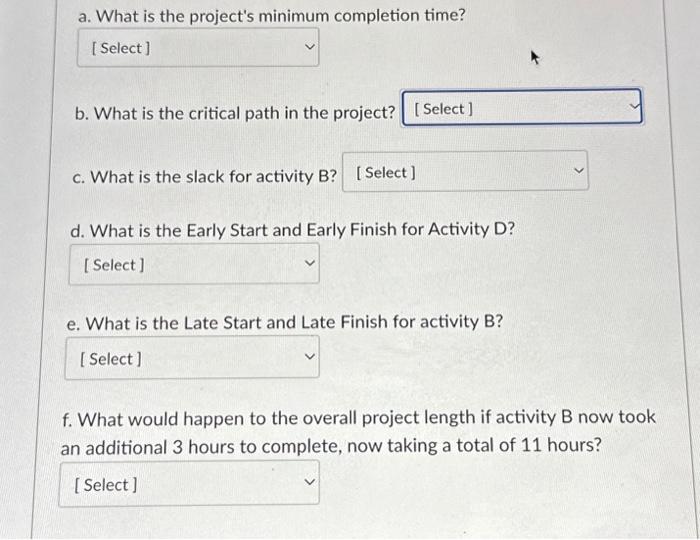 A B C D E F G H Duration (hours) 4 8