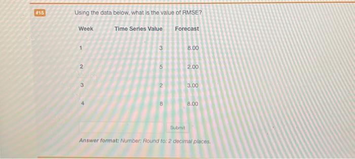absolute percent error for week 3 ? Answer format: Number. Round to: