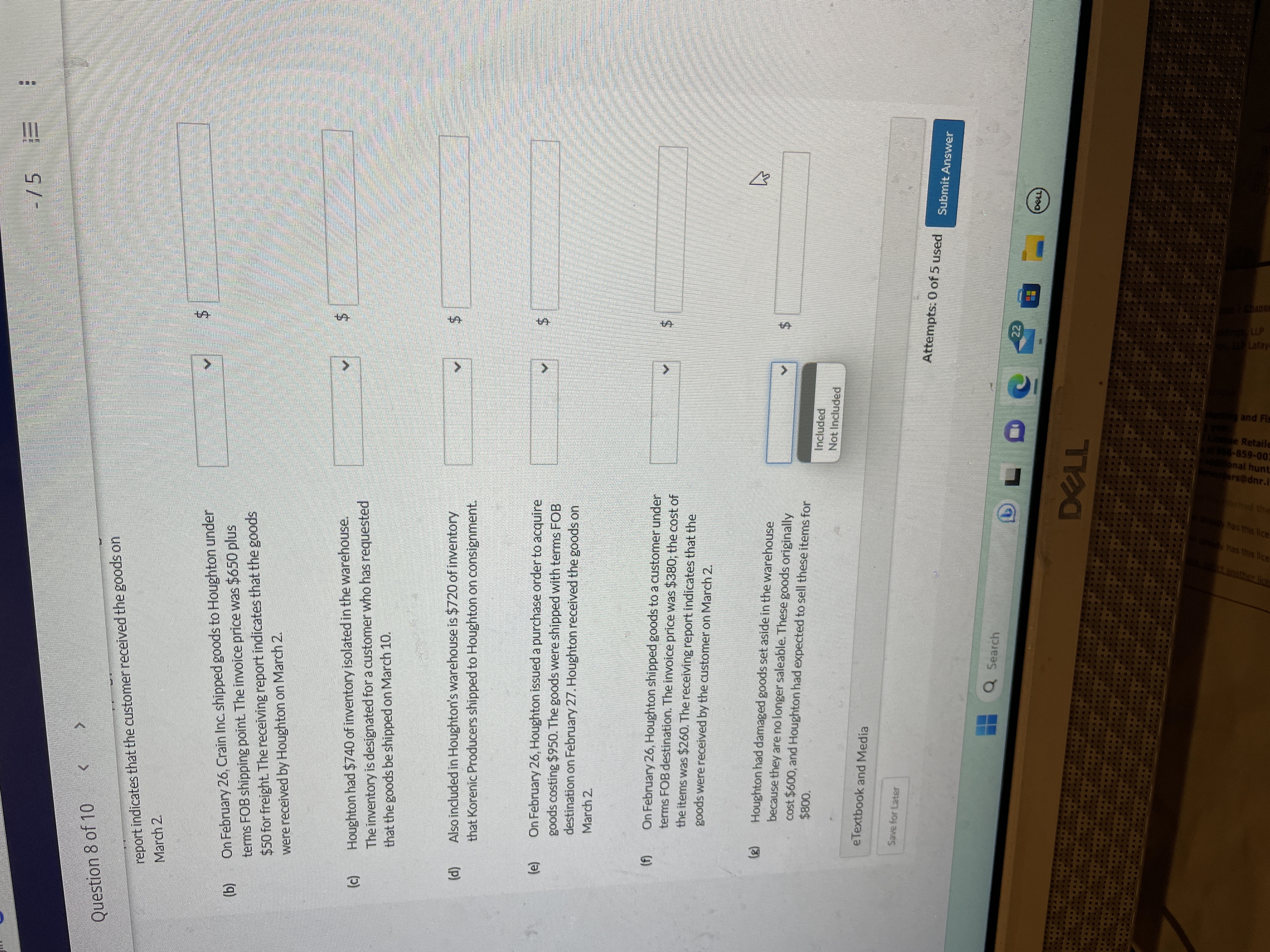 and the accountant asked your help in determining whether they should be