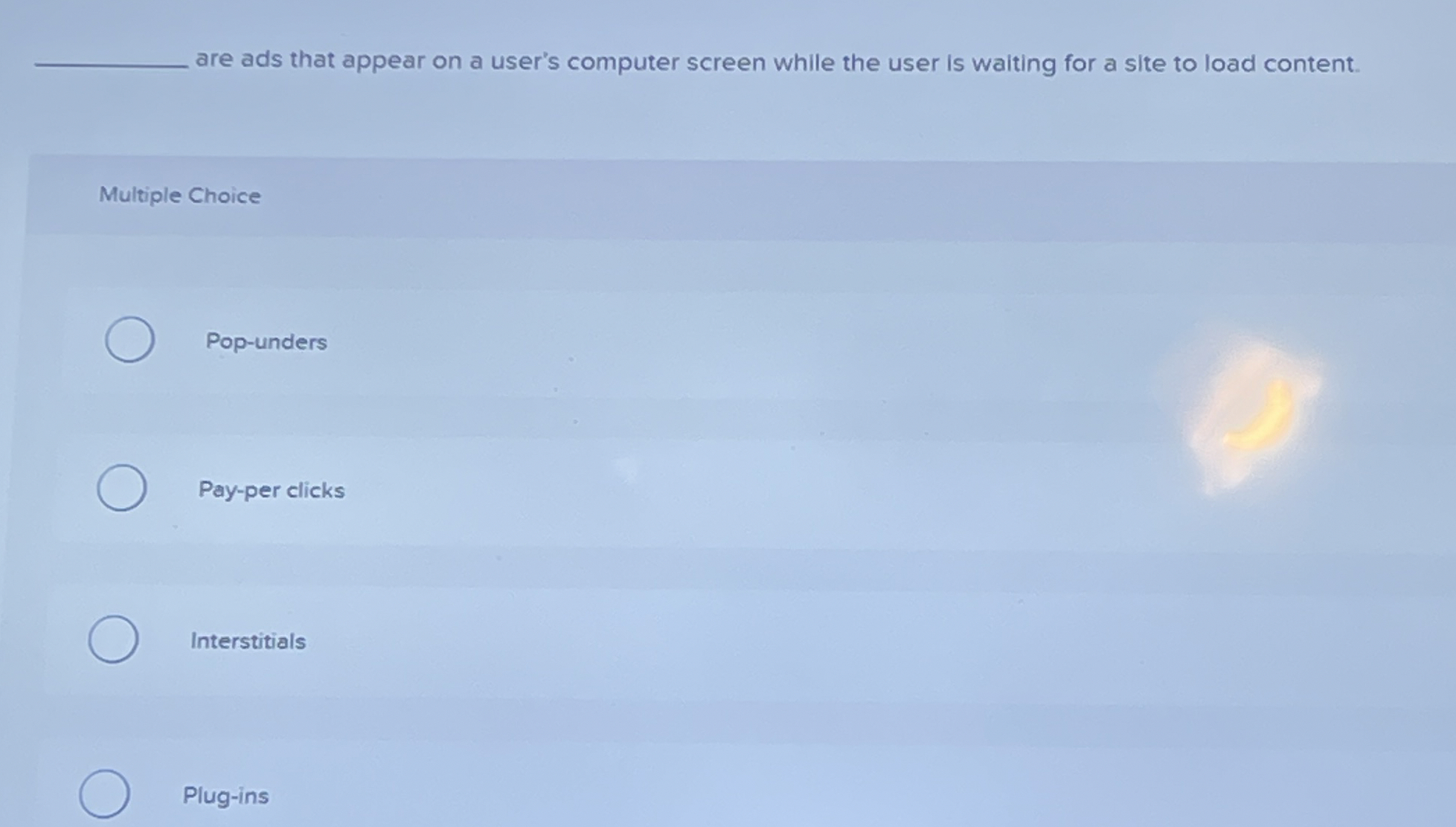  are ads that appear on a user's computer screen while the