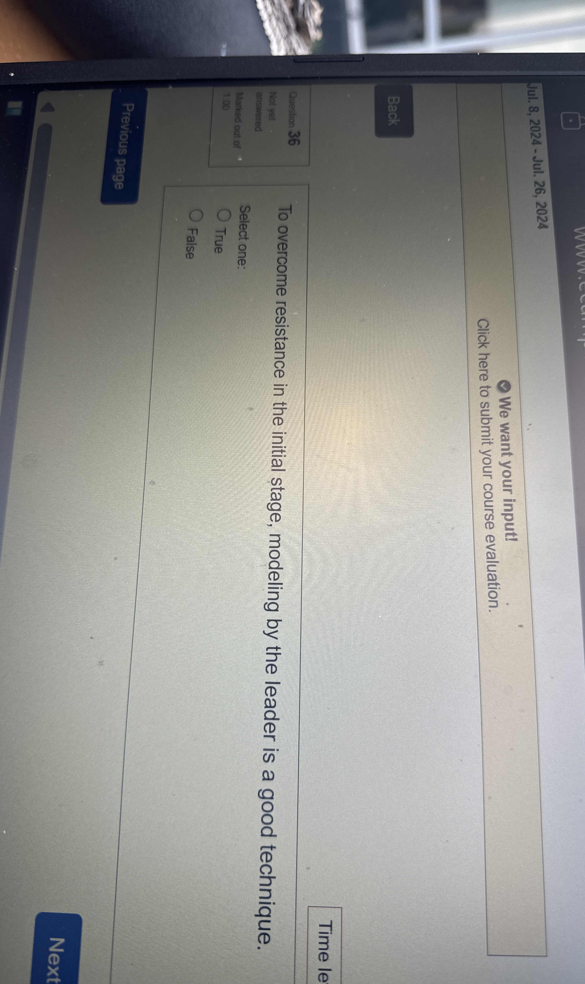  Jul. 8,2024- Jul. 26,2024 We want your input! Click here to