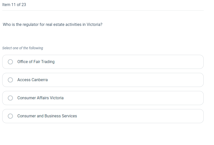  01400 I Prepare for Professional Practice in Real Estate - VIC