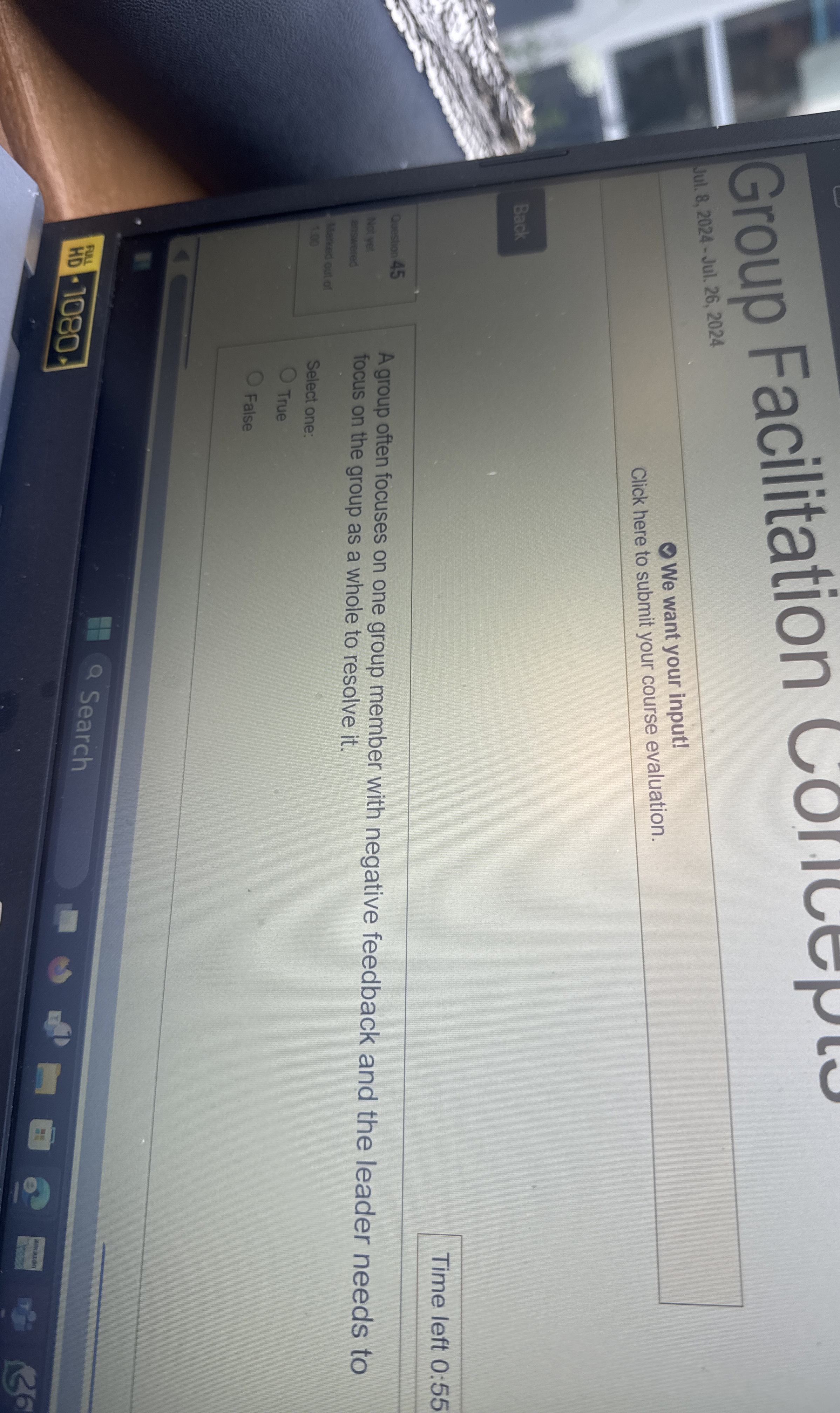  Group Facilitation Jul. 8,2024- Jul. 26,2024 Q We want your input!