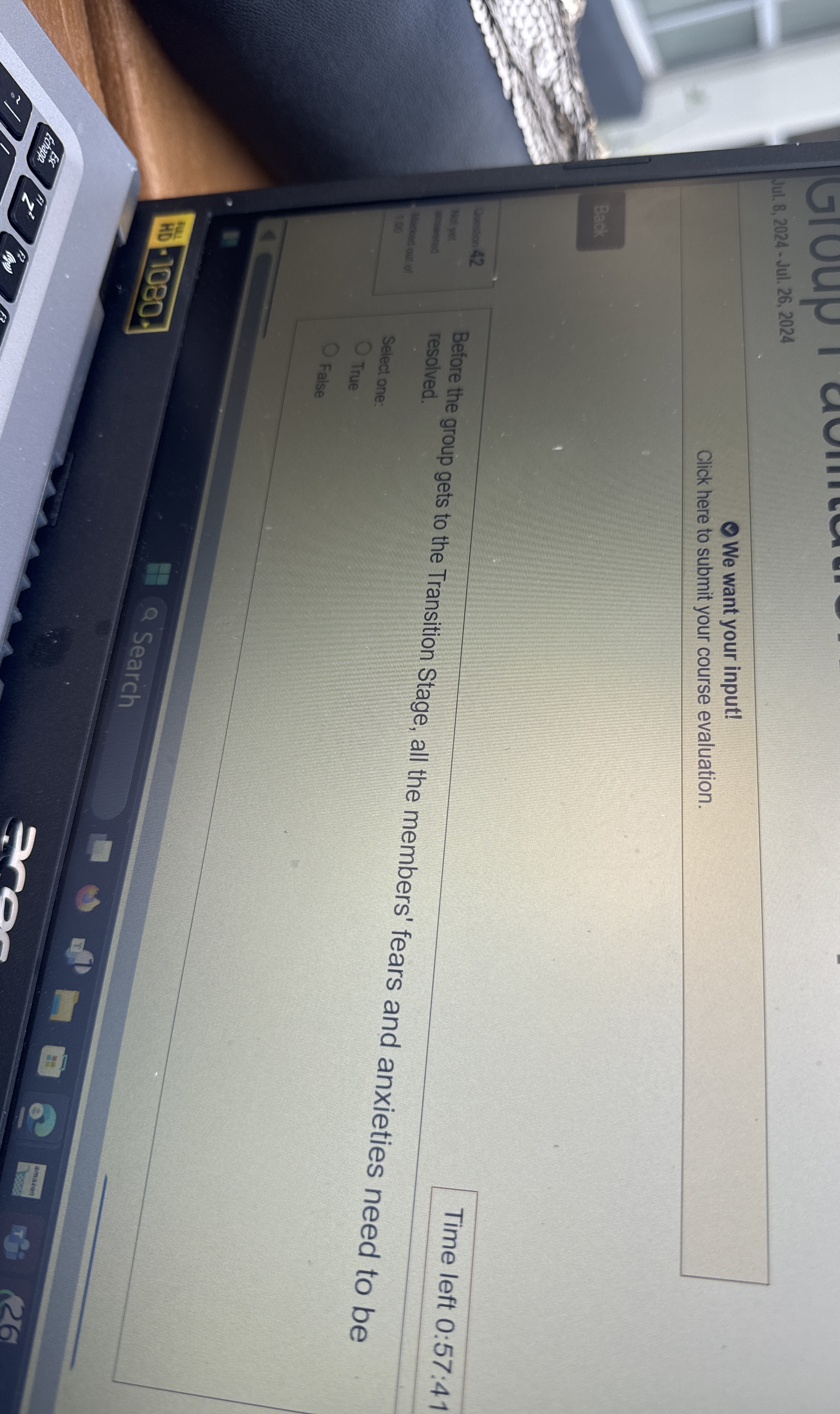  Jul. 8,2024- Jul. 26,2024 O We want your input! Click here