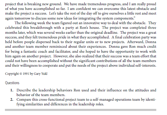 a project to develop a new type of software for the company.