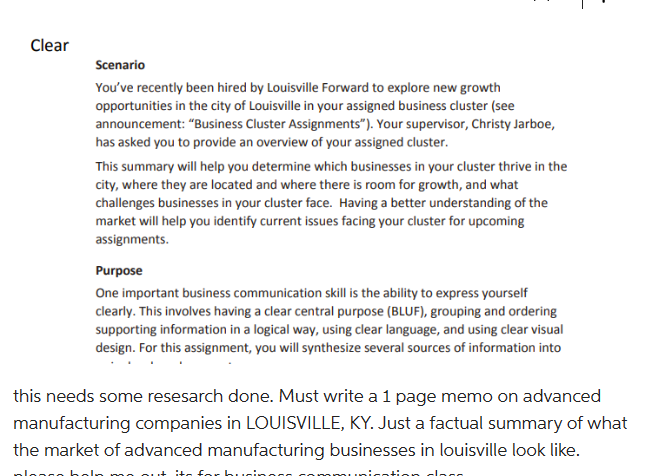 Can someone else help with a different example of MEMO I already