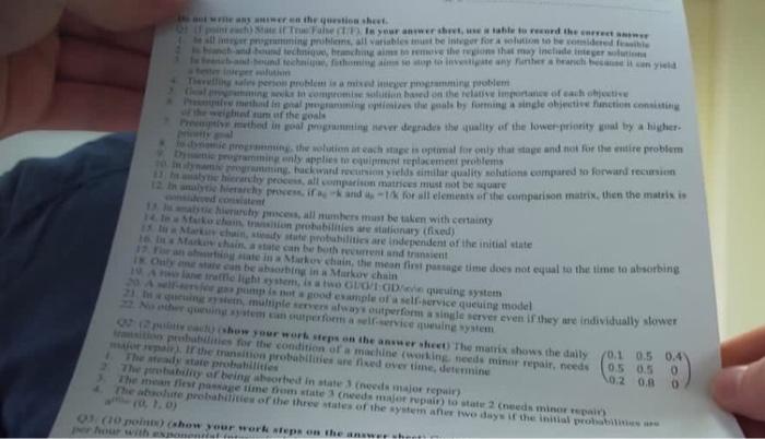  if any missing words from any question take from both pictures,