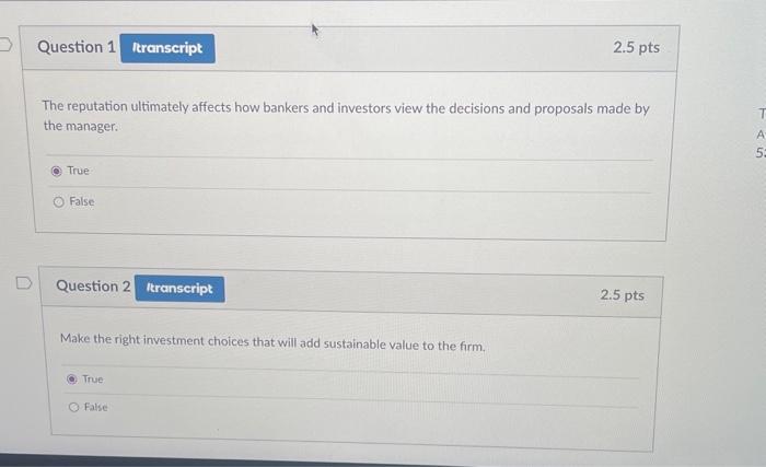 pls answer each question and explain if needed thank you! The reputation