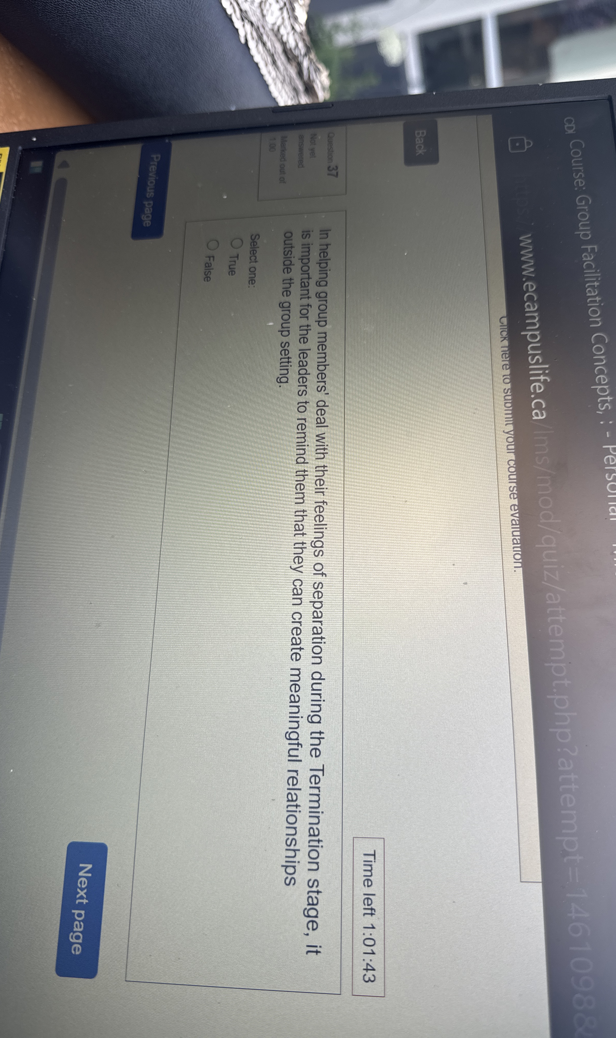  coi Course: Group Facilitation Concepts, : - Yersuia! www.ecampuslife.ca q, tricknere