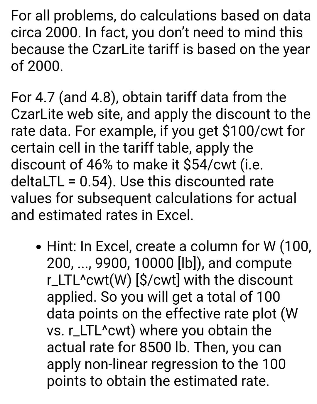 effective rates differ? Why or why not? 4.7 Using the Excel linear