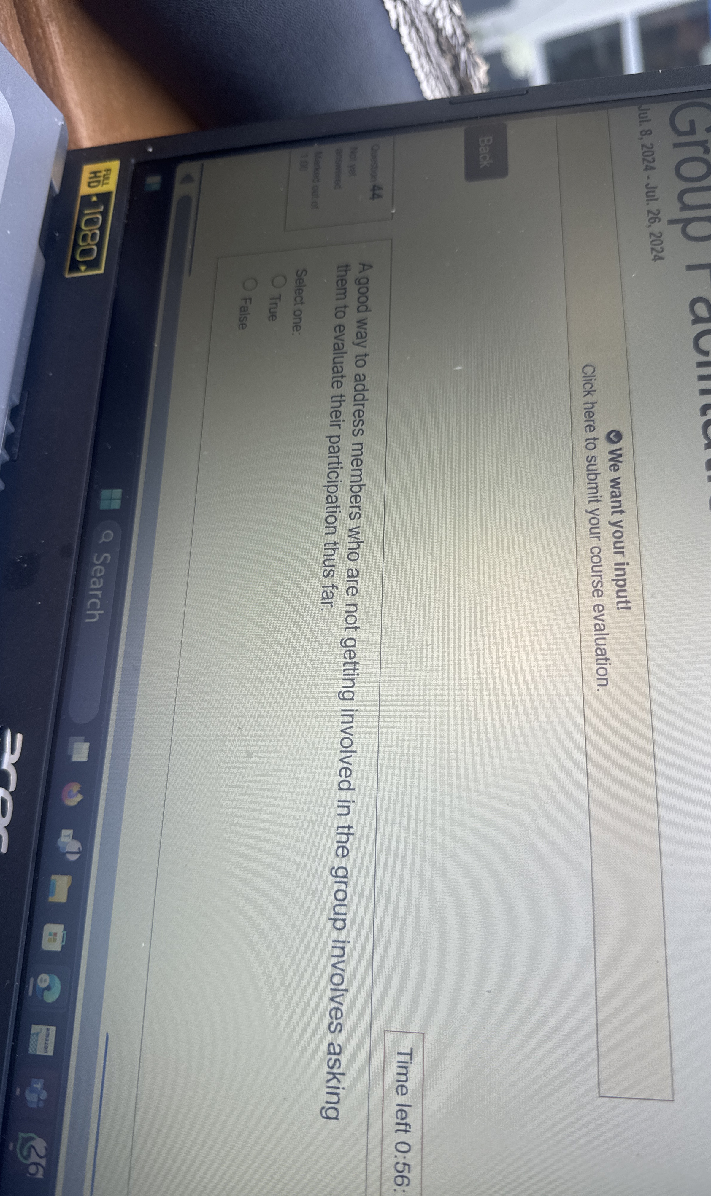  Group Jul. 8,2024- Jul. 26,2024 We want your input! Click here