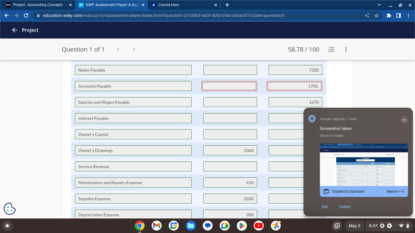 SWIFTY CLEANERS Owner's Capital Statement For the Month Ended March 31, 2020