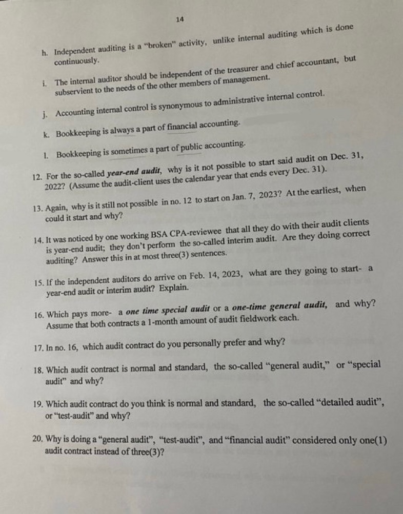 or false if the statement is incorrect. If true, explain why in