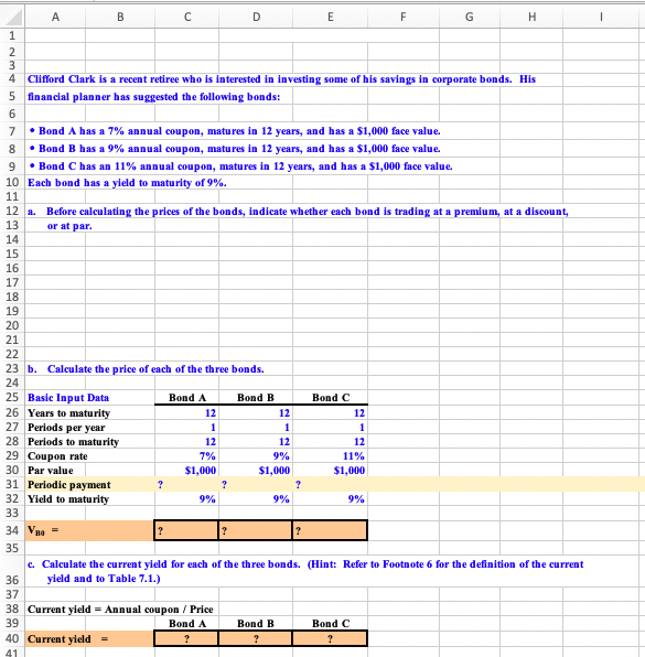  A B C D E F G H Clifford Clark is