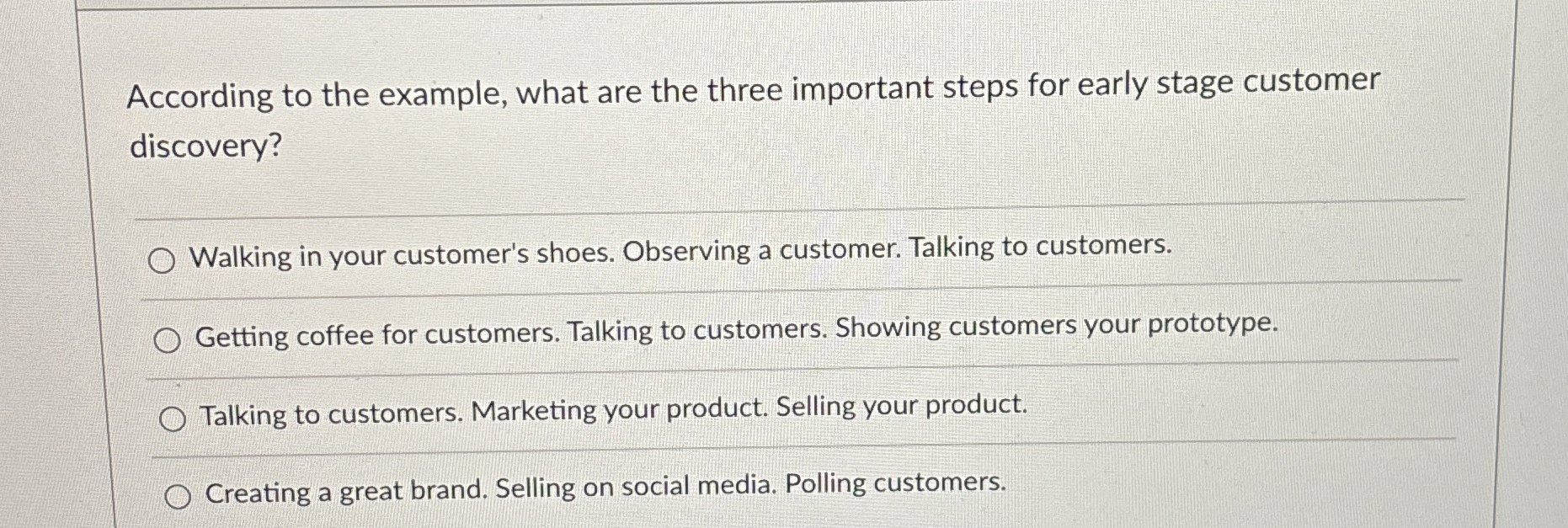  According to the example, what are the three important steps for