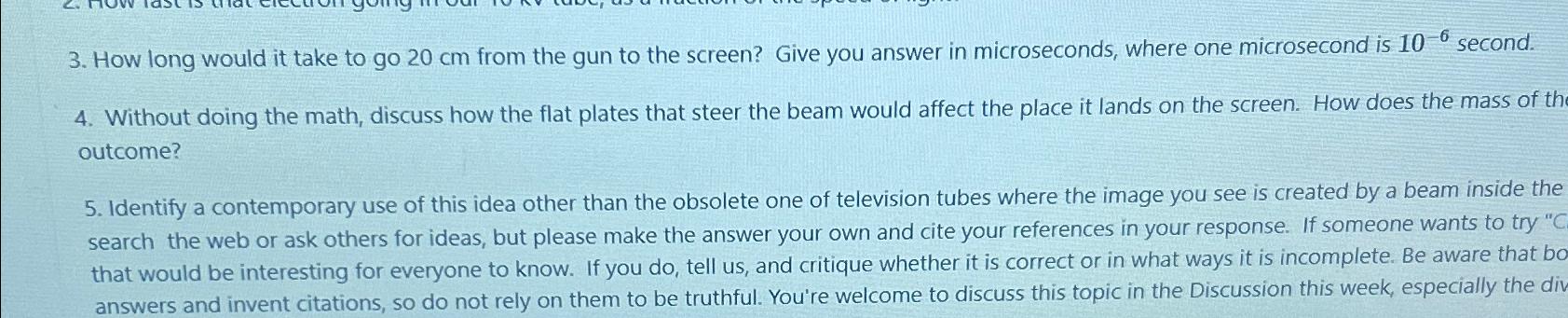  How long would it take to go 20cm from the gun
