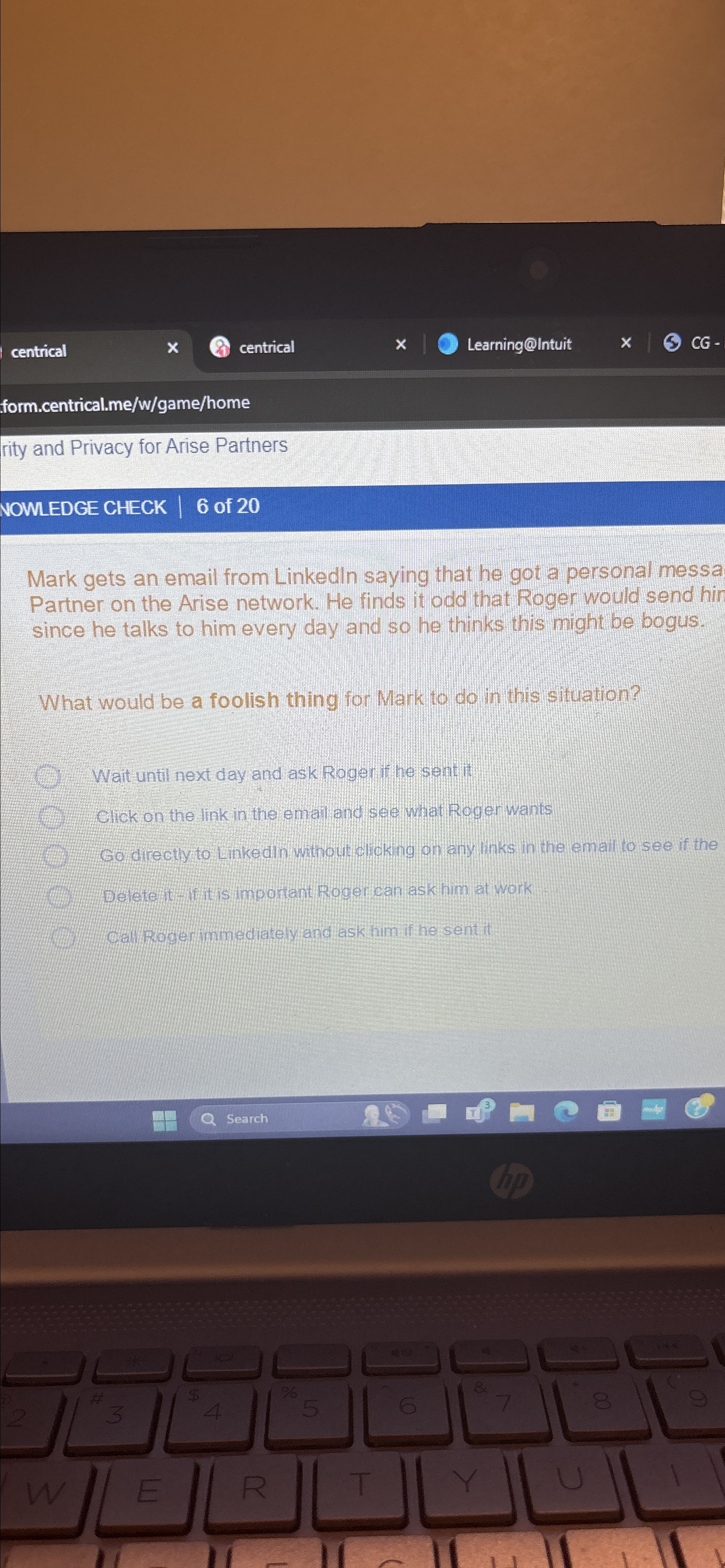  centrical centrical Learning@Intuit CG - form.centrical.me/w/game/home rity and Privacy for Arise